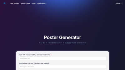 Poster Generator - Vintage computing tool for Content Creation