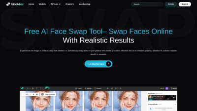 Free AI Face Swap Tool - Shakker - Vintage computing tool for Design Tools