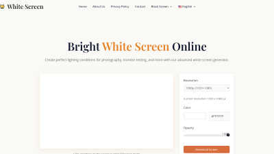 White Screen - Vintage computing tool for Design Tools