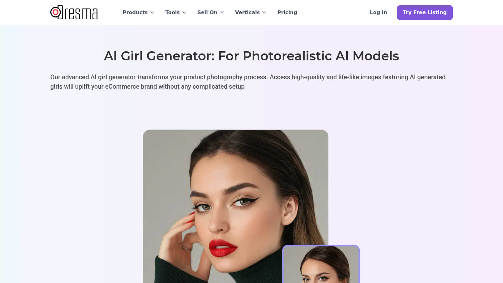 AI girl generator application interface and features