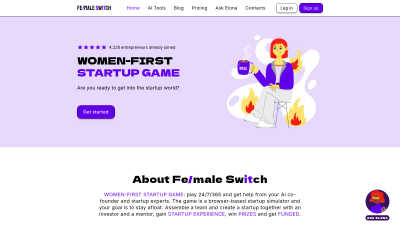 Fe/male Switch Startup Game - Vintage computing tool for Coaching