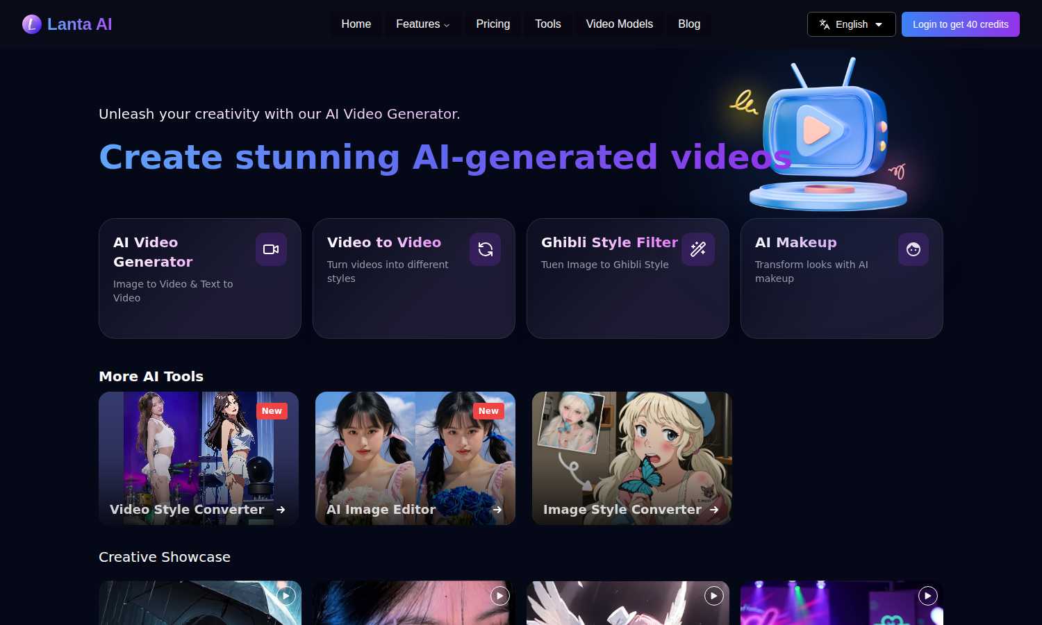 Lanta AI application interface and features