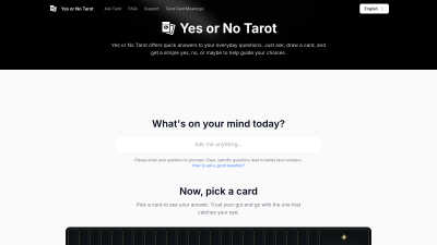 Yes or No Tarot - Vintage computing tool for Personal Development