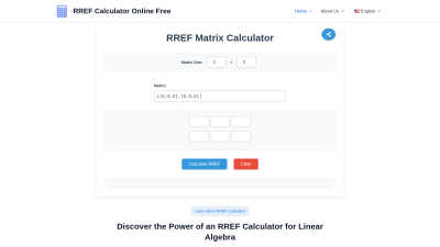 RREF Calculator - Vintage computing tool for Analytics & Data