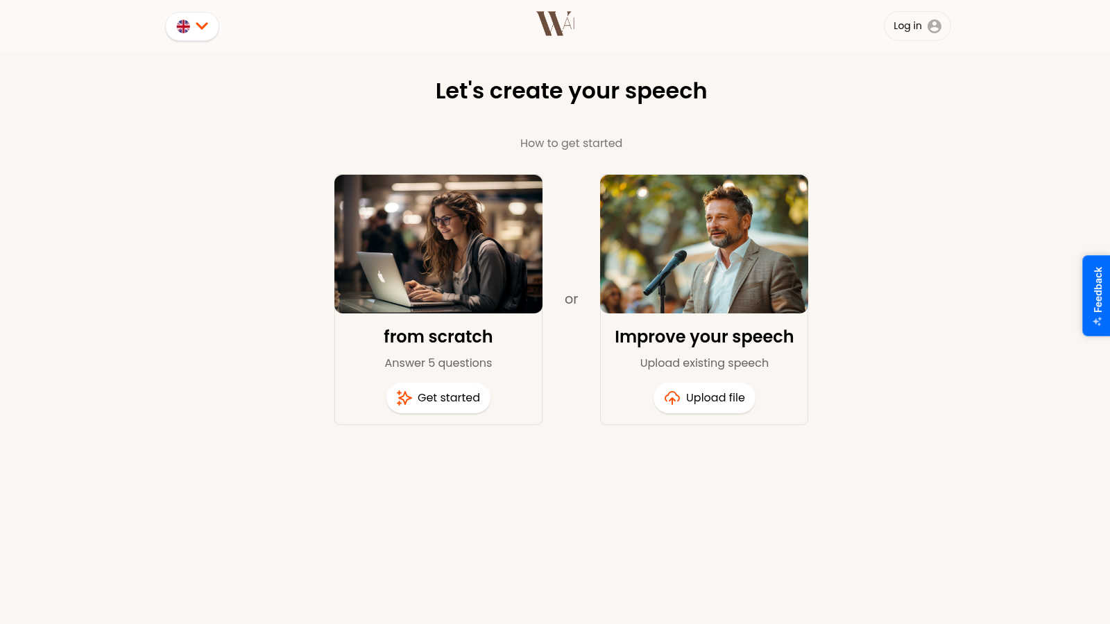 Wedding AI - Verble application interface and features