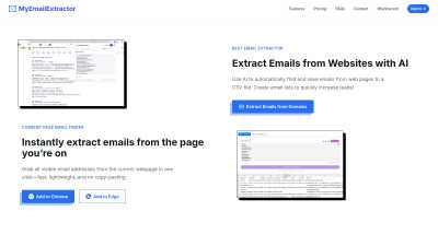 My Email Extractor - Vintage computing tool for Business Intelligence