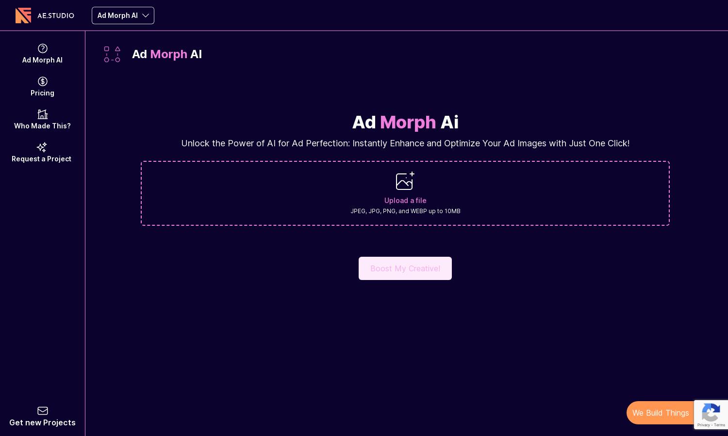 Ad Morph AI Website