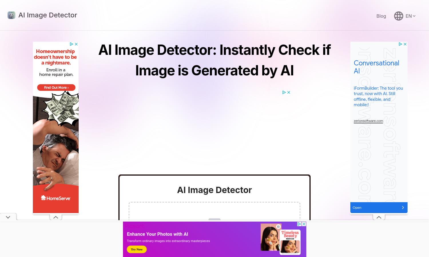 AI Image Detector Website