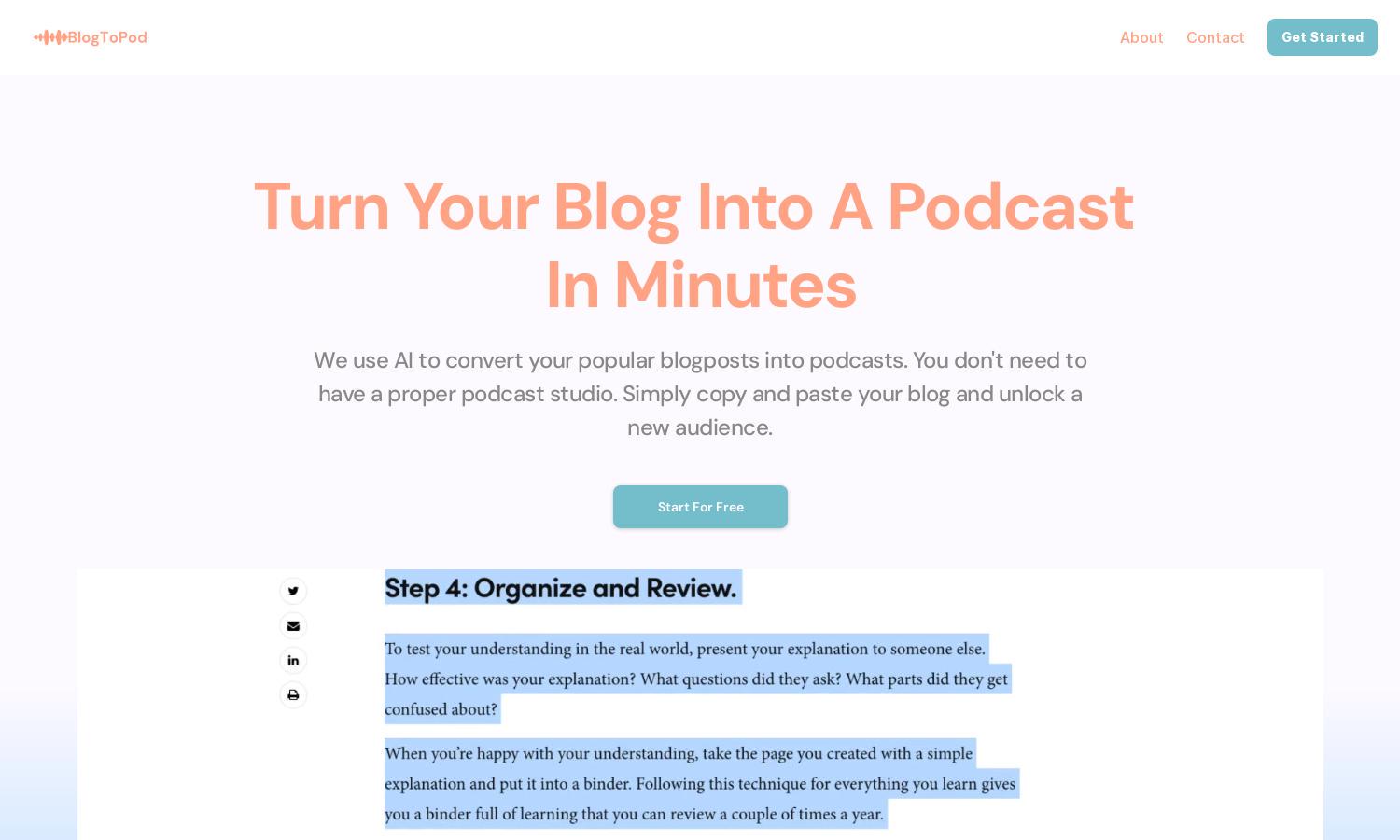 BlogToPod Website