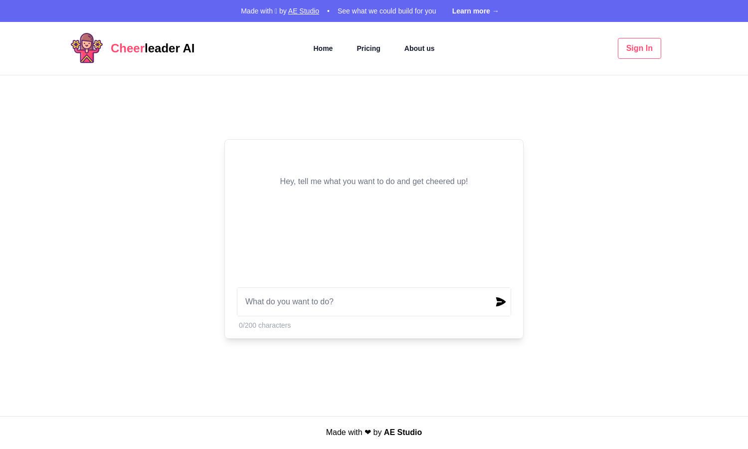Cheerleader AI Website