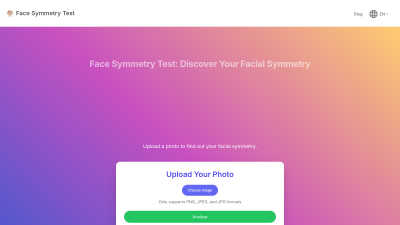 Face Symmetry Test - Vintage computing tool for Fitness & Health