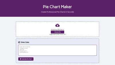 Pie Chart Maker - Vintage computing tool for Productivity & Management