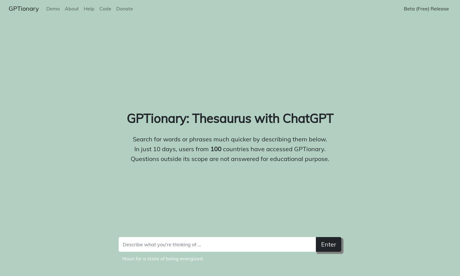 GPTionary Website