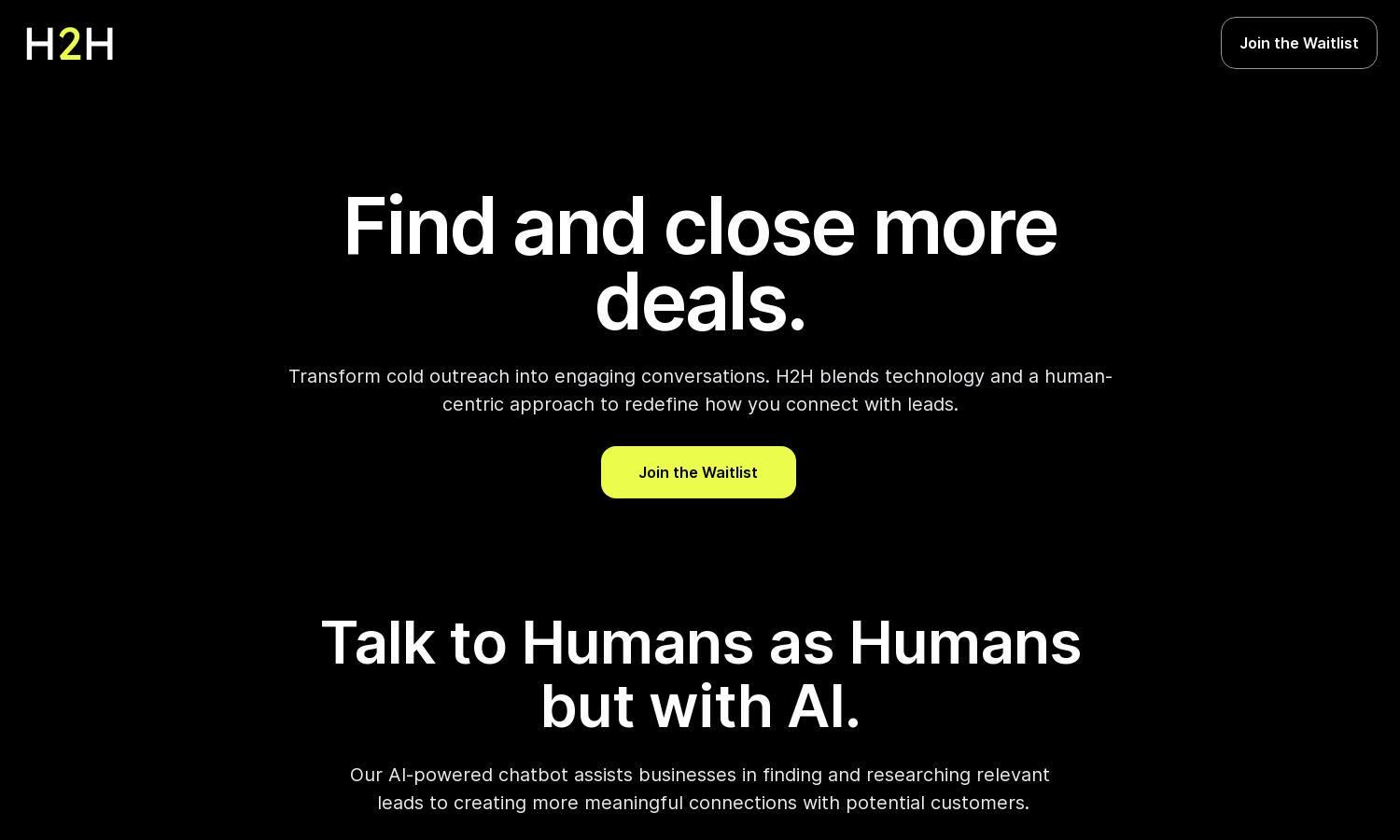 Human2Human Website