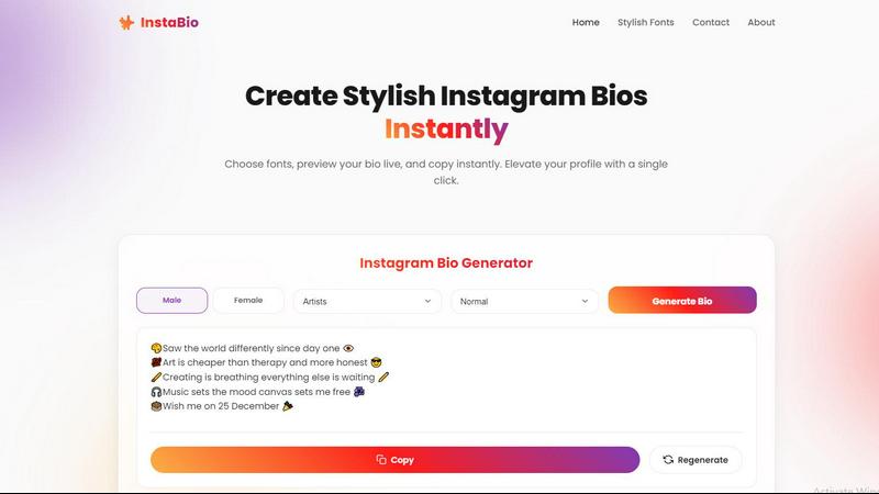 Insta Bio screenshot