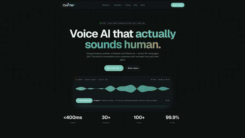 Oravaa AI screenshot