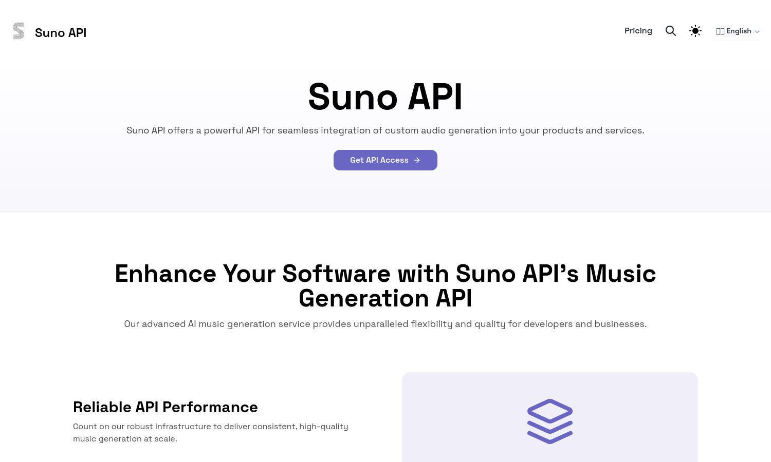 Suno API Website