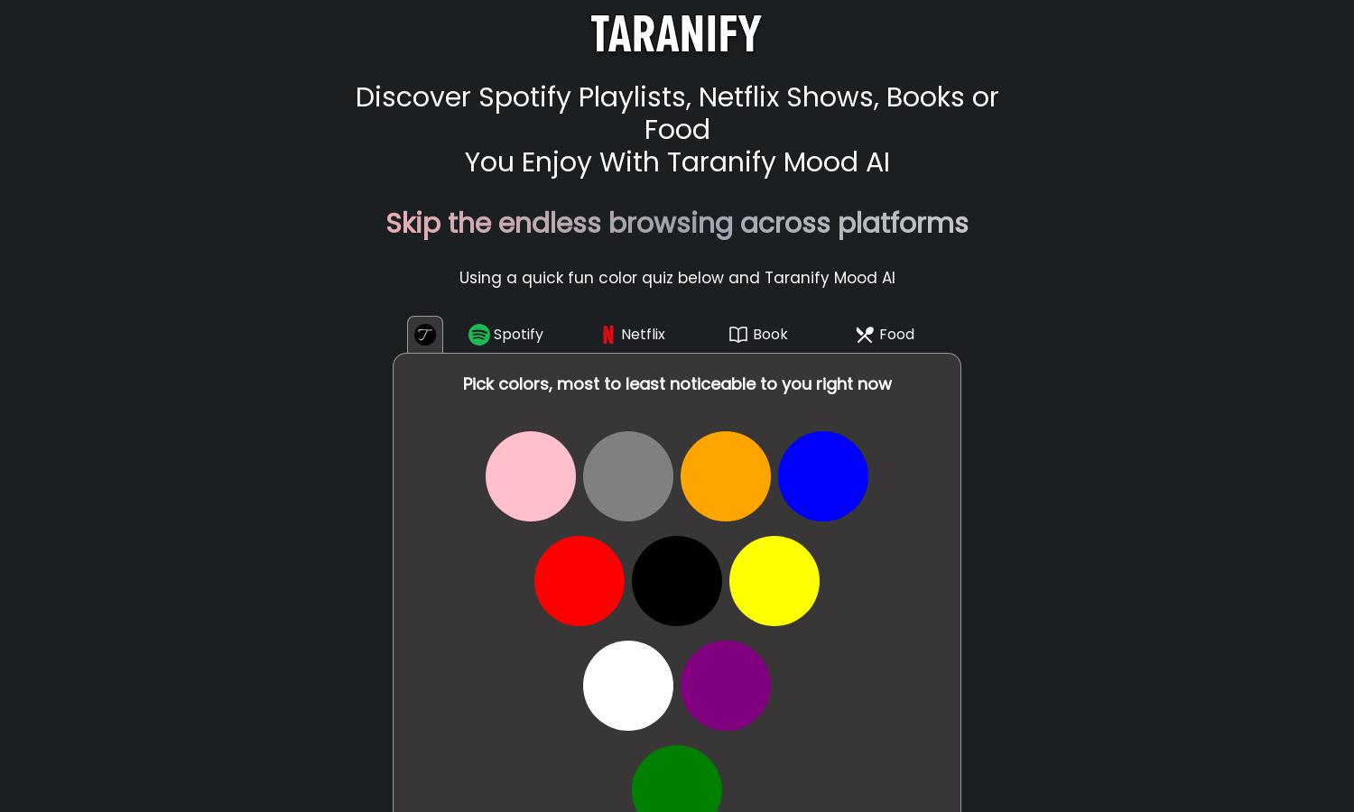 Taranify Website