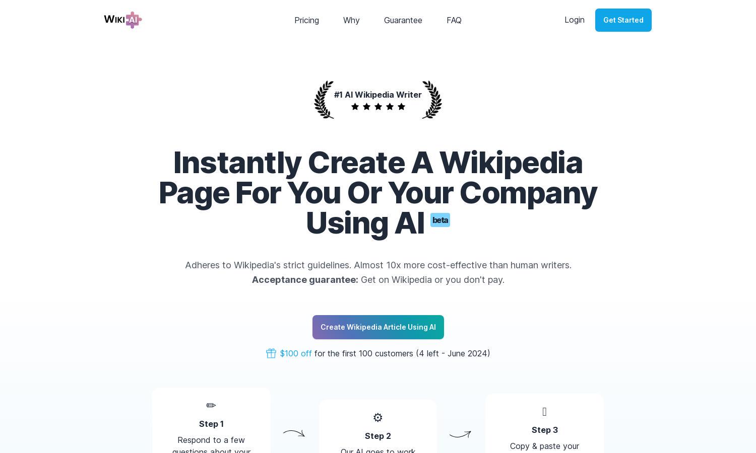 Wikipedia Article AI Website